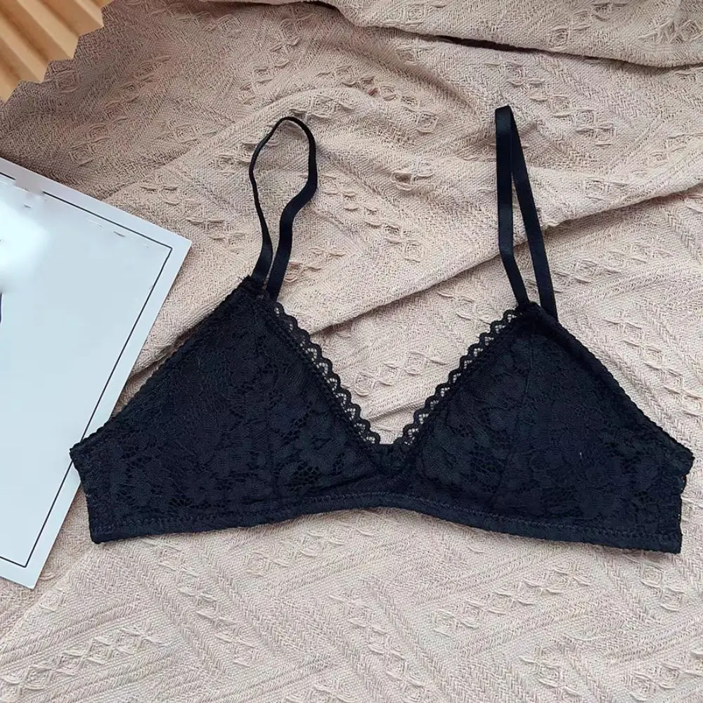 Sujetador con escote en V profundo sin aros para mujer, ropa interior antiflacidez a prueba de golpes, lencería fina, sujetador de realce de encaje, regalos