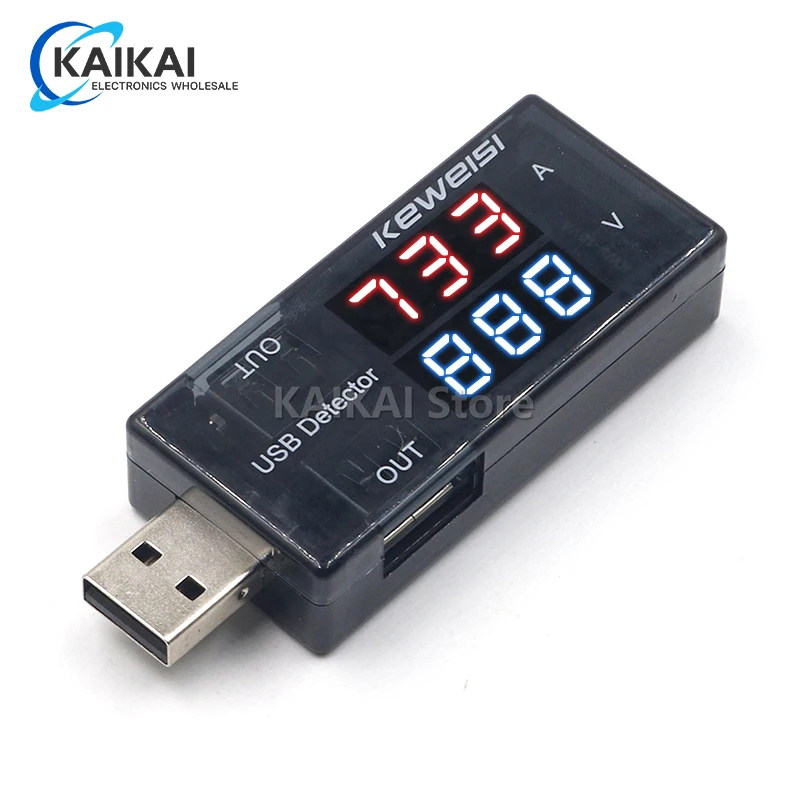 USB Voltage Meters Current Voltage Power Tester Dual Digital Display Volt Amp Meter For Android Phone And iPhones ALI8