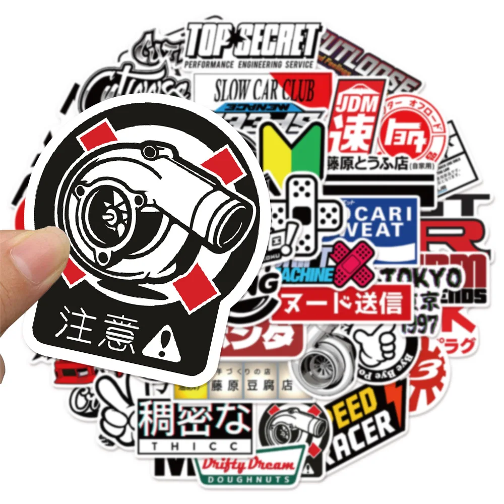 50 قطعة من ملصقات هاراجوكو اليابانية للشارع جرافيتي مقاومة للماء ديكور إبداعي للتزلج ملصقات الكمبيوتر المحمول #1