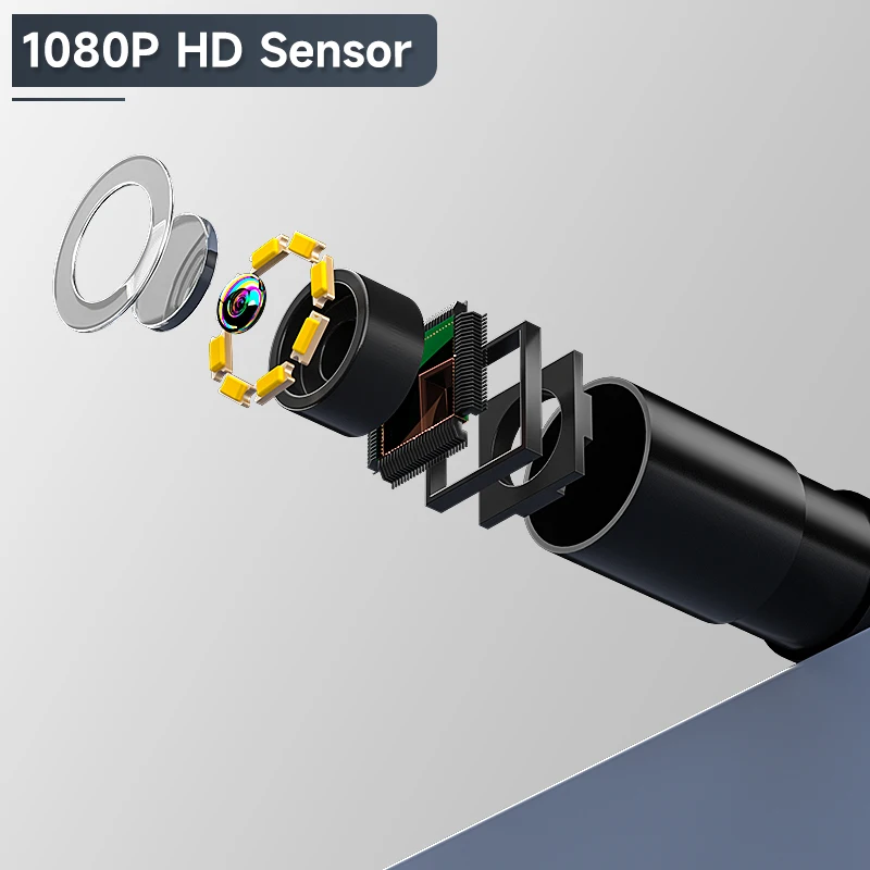 كاميرا 4.3 بوصة IPS Borescope 1080P 8 مللي متر تصميم قابل للفصل IP67 2-100 متر كاميرا فحص كابل صلب لآلات الأنابيب