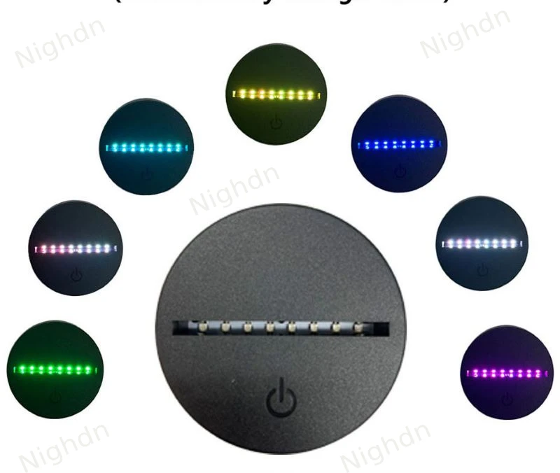 YTDZLTD Creativo 3D Cavallo Luce Notturna 16 Colori Mutevoli Telecomando USB Potere Toccare Cambiare Illusione Ottica Lampada Arredamento Lampada LED Lampada da Tavolo Bambini Brithday Natale Regalo