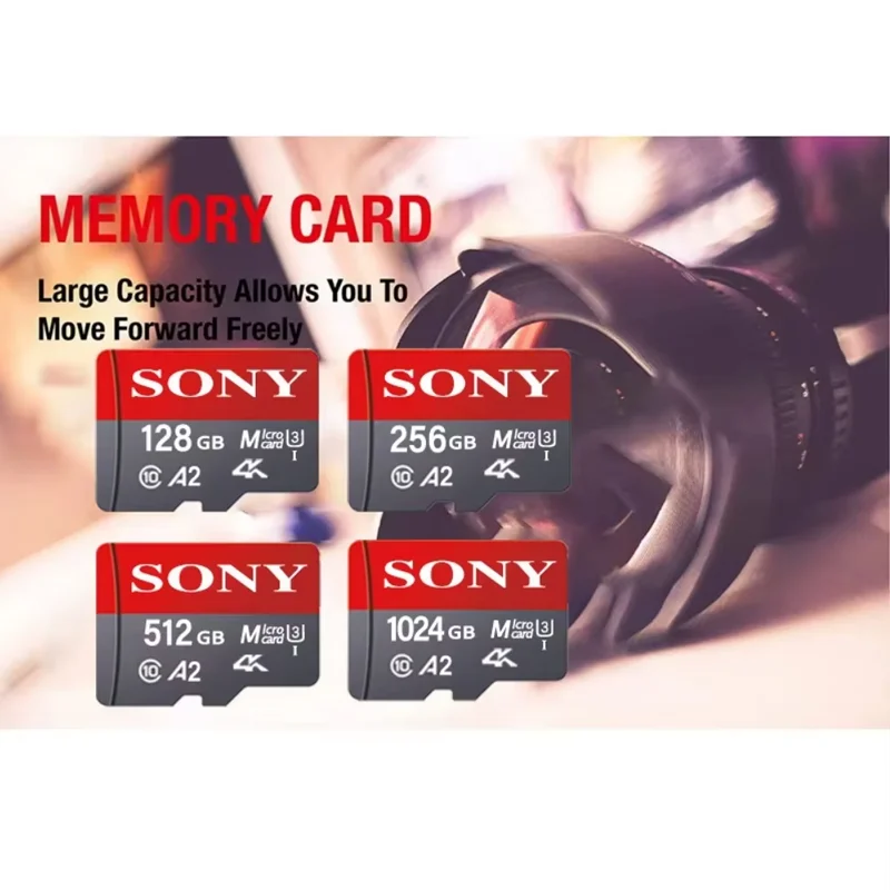 بطاقة سوني اكستريم مايكرو SD - 1 تيرا بايت 512 جيجا بايت 256 جيجا بايت 128 جيجا بايت U3 V30 4K فلاش ذاكرة كامل السرعة للهاتف وكاميرا الكمبيوتر