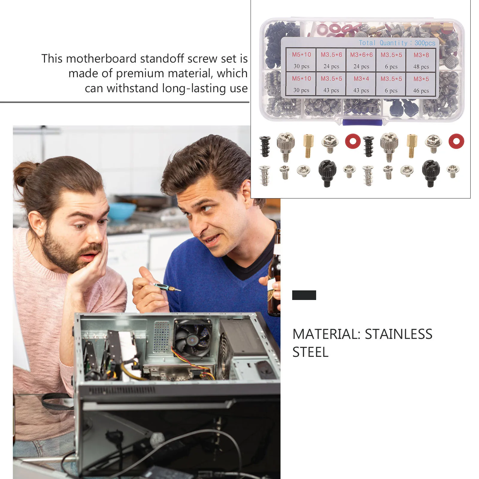 

Computer Host Screw Kit Case Fan Mount Screws Mounting Motherboard Assortment Desktop Installation
