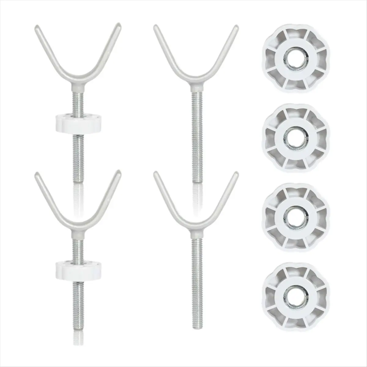 Nieuwe 4-pack babyhek leuningadapter Y-spindelstangen M10 (10 mm), schroefdraad voor op druk gemonteerde veiligheidspoorten voor baby's en huisdieren