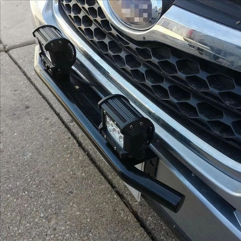 Universal Front Bumper License Plate Frame Log Light Mount Bracket SUV Lamp Holder OffRoad LED Work Light Bar Aluminum
