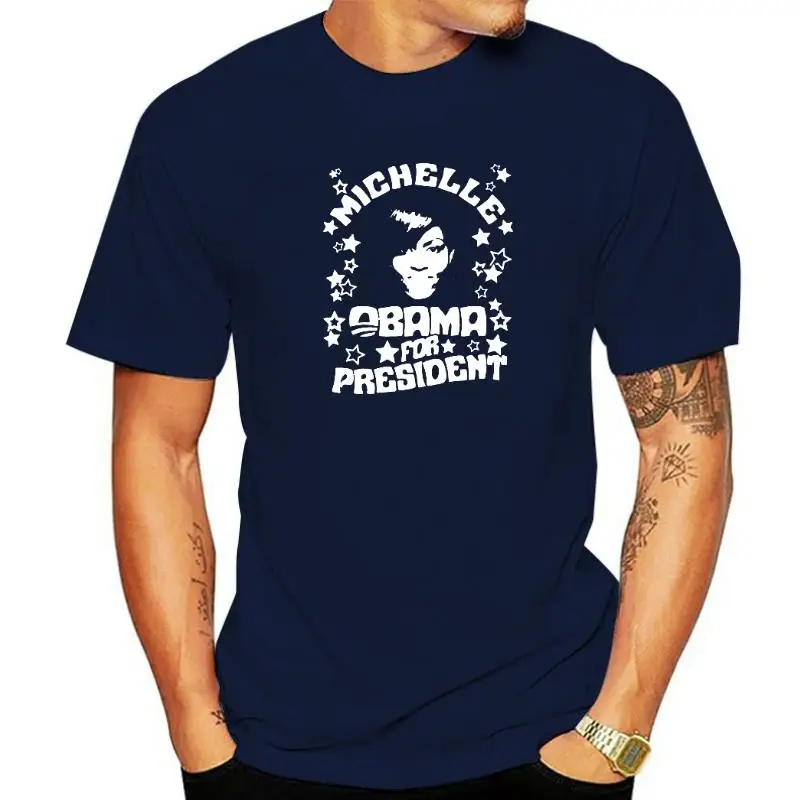 Fashion New Vintage Michelle Obama For President Tshirt For Men Letters Men Tshirts Black Oversize S-5xl