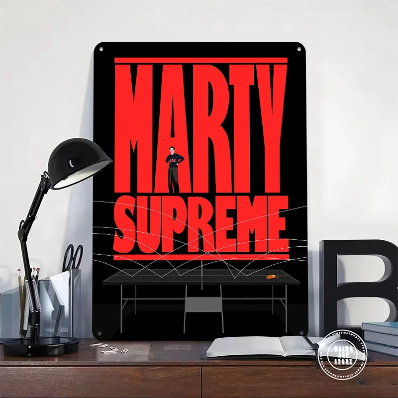 Marty Supreme Movie Tinplate Poster Custom Wall Art Vintage Metal Signs Retro Tin Plaque for Home and Decoration Gaming Interior