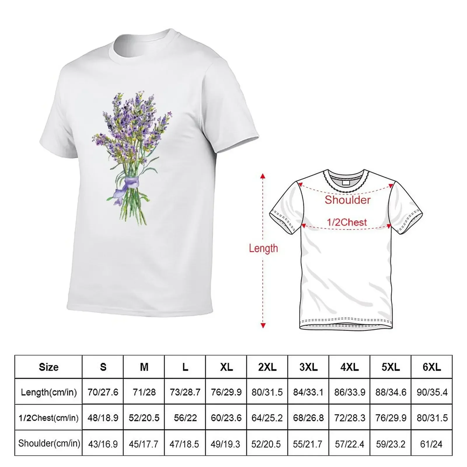 Watercolor Lavender flowers bouquet T-Shirt graphic t shirts boys whites quick-drying tee shirts for men