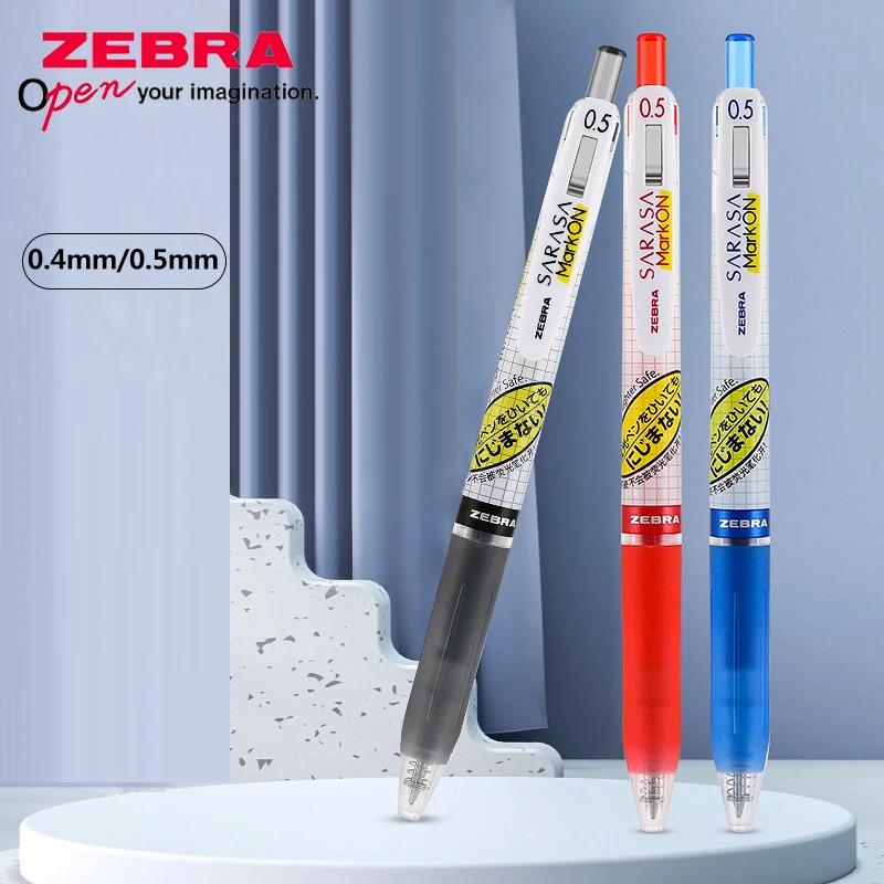 1pcs Limited Japan ZEBRA Gel Pen Quick Drying JJ77/JJS77 Markon Large Capacity 0.4/0.5mm for Writing School Stationery