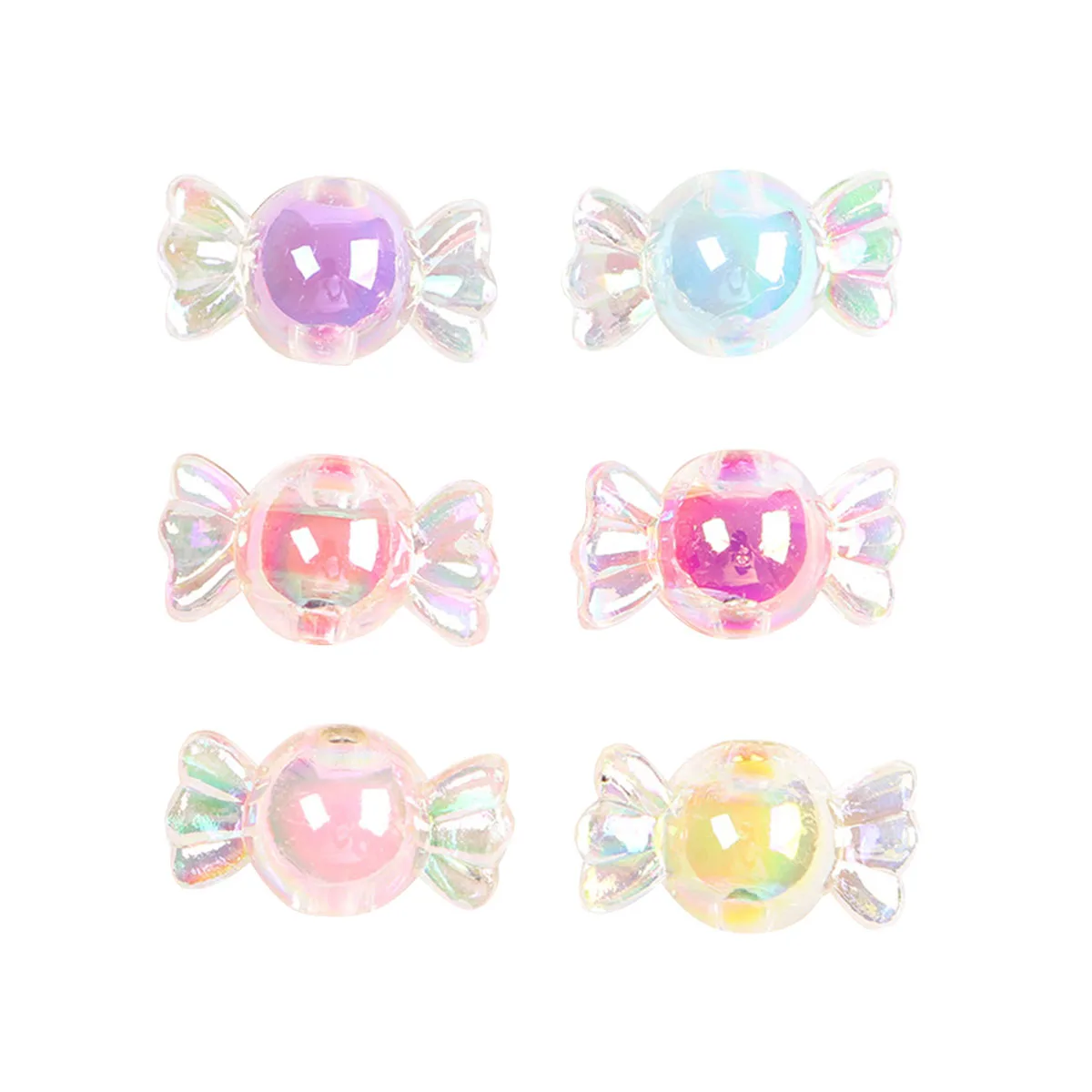 

390 pcs Candy Shape Acrylic Beads for Jewelry Making DIY Supplies Assorted Colors Crafting Beads Popular Accessories