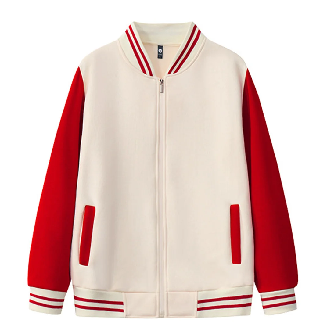 Sublimação em branco outono moda botão-up hoodie jaqueta com zíper workwear solto roupas esportivas para logotipo personalizado atacado