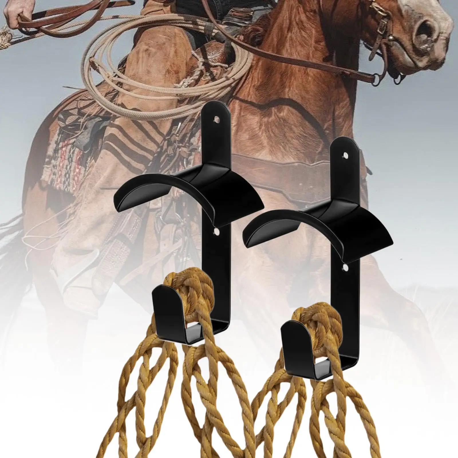 2 قطع الحصان Bridle السنانير الحصان Bridle خطاطيف تعليق شماعات معدات الفروسية أصحاب اللجام للخيول الرسن السنانير