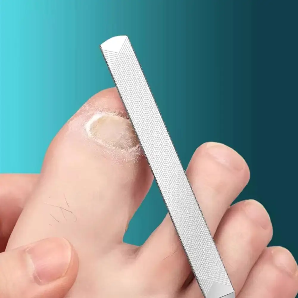 1pcs Double-sided Replacement Sand Paper Nail File With Metal Handle Nail Polish Sanding Buffer Strips Nail Polishing Manicure