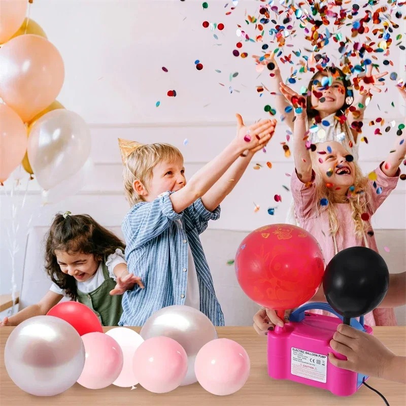 Portable High Voltage Double Hole AC Inflatable Electric Balloon Pump Electric Air Balloon Pump Dual Nozzle Inflator Blower