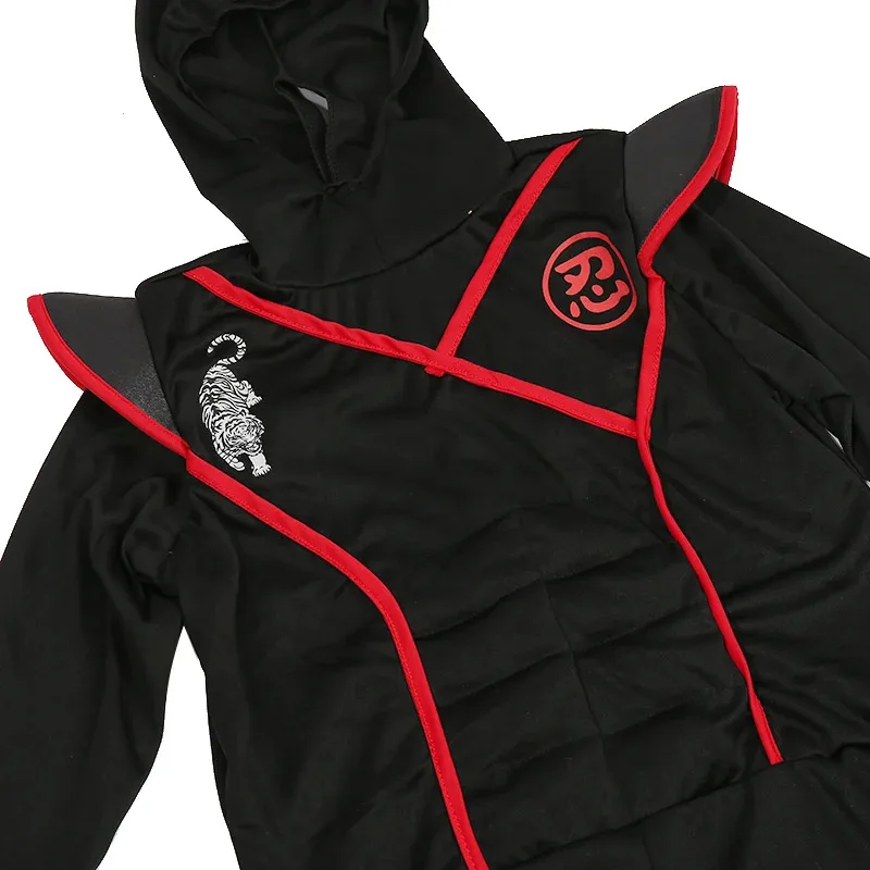 زي نينجا الفاخر للأطفال من الجنسين للعب الأدوار في الهالوين