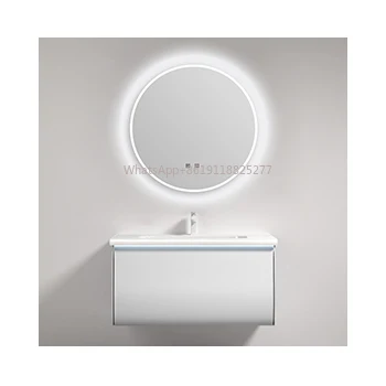 

Factory Direct Sale vanity modern style bathroom cabinets for sale wall mounted mirror with ceramic basin cabinet