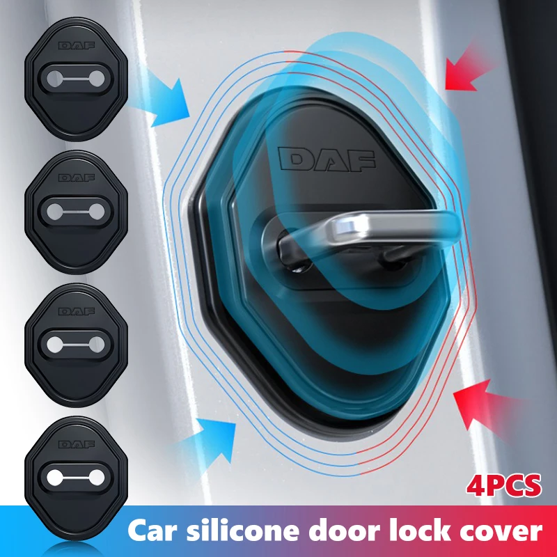 Universal Car Silicone Door Lock Anti-Collision Cover Accessories For DAF XF 95 105 CF LF VAN