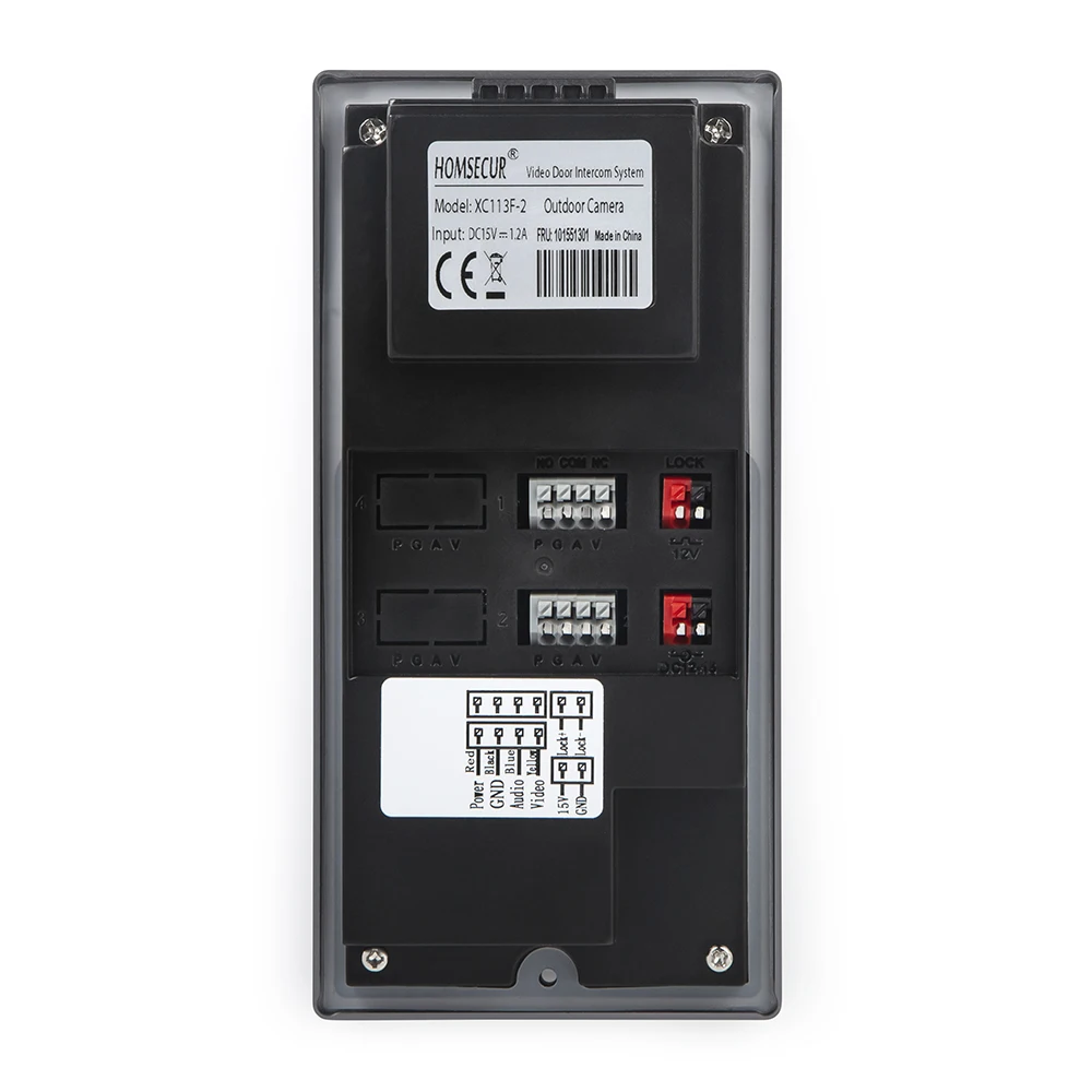 HOMSECUR 7" WIFI Video-Türsprechanlage, Gegensprechanlage, Außenüberwachung für 2 Familien