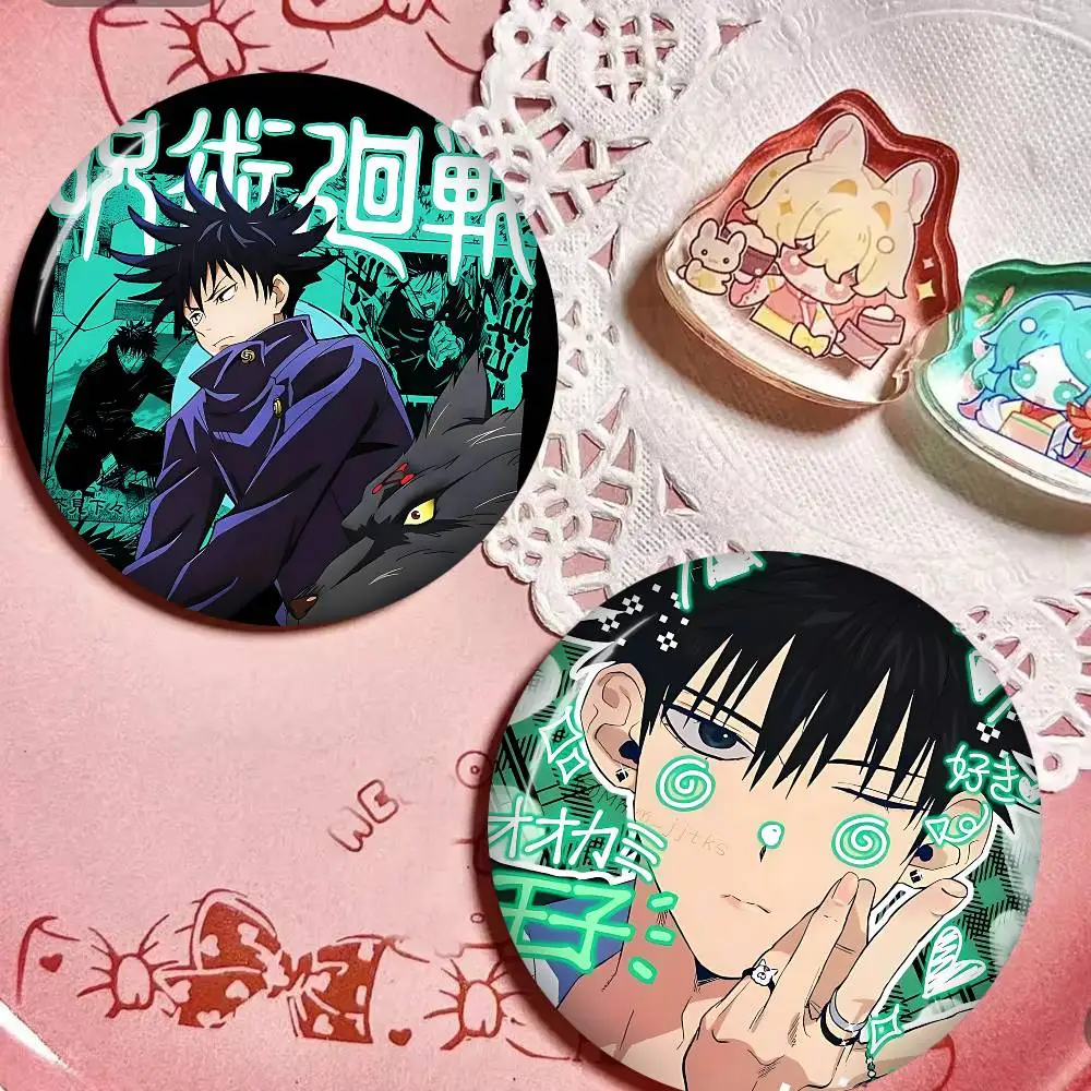 Anime Fushiguro Megumi Jujutsu Kaisen New  Brooches Soft Button Pin Funny Silly Gnarpy on A Skateboard Meme Badge Gamer Gifts