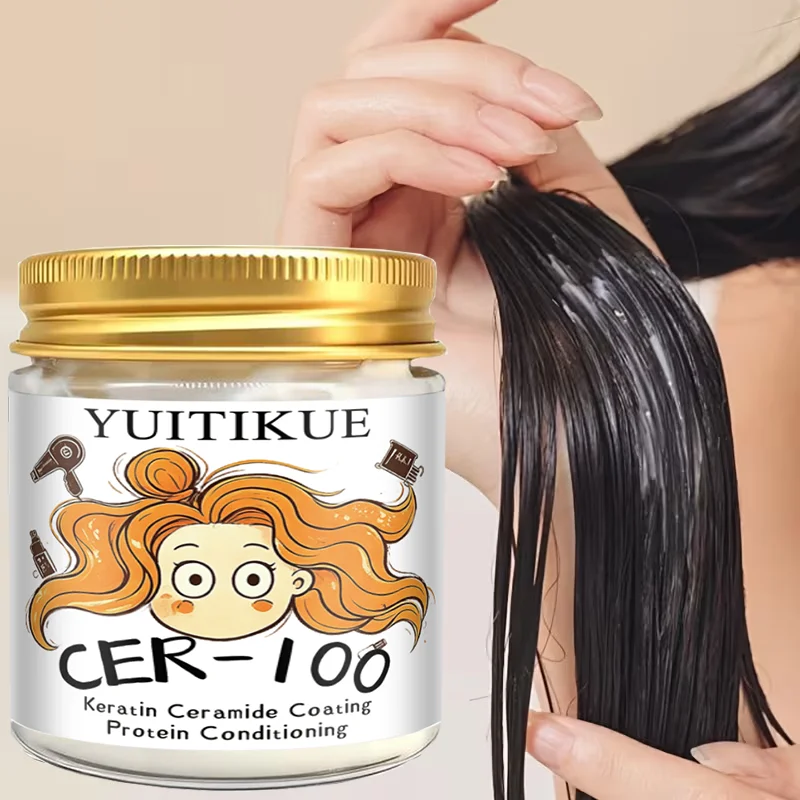 CER-100 Keratin Ceramide Protein Hair Mask Intense Moisture Repair Damaged Hair Reduce Frizz Salon Grade Hair Conditioning Cream