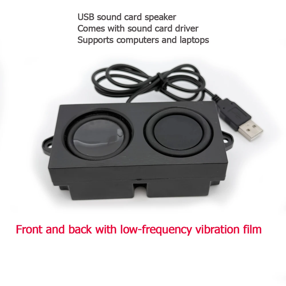 사운드 카드 드라이버가 포함된 노트북용 4옴 5W USB 스피커 산업용 PC용 플러그 앤 플레이 우퍼 스피커