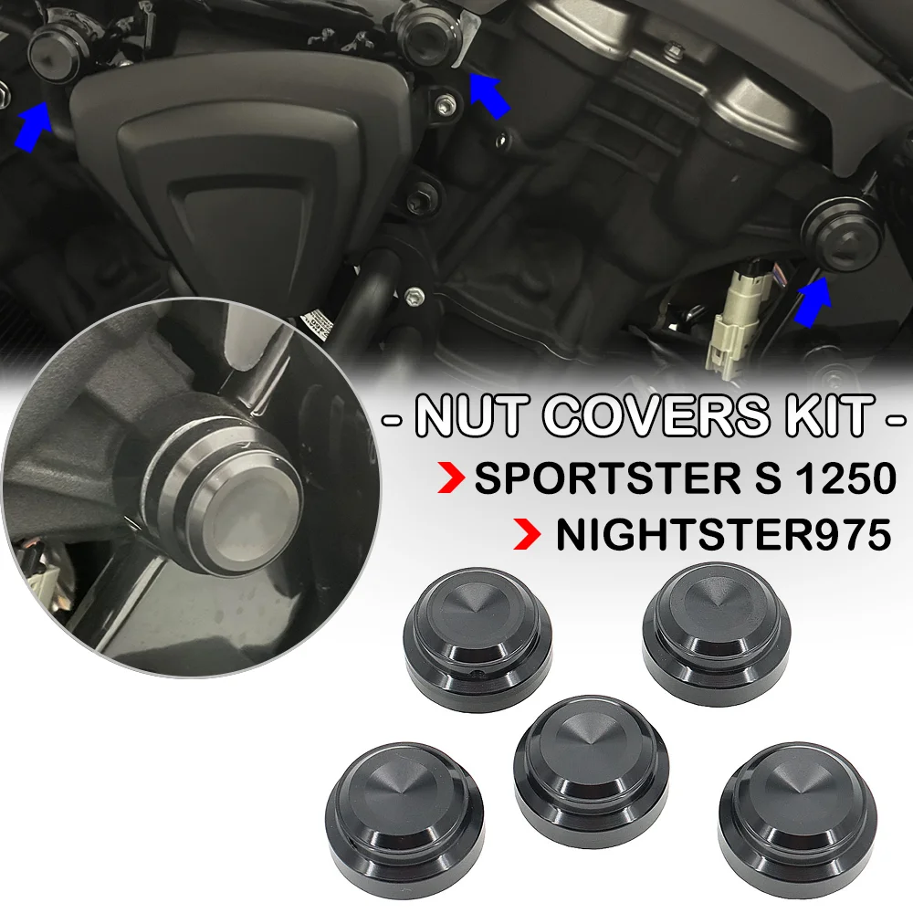 

Sportster S 1250 Accessories Motorcycle Nut Cover For Harley SportsterS 1250 RH1250 Nightster 975 RH975 Bolt Decoration Kits