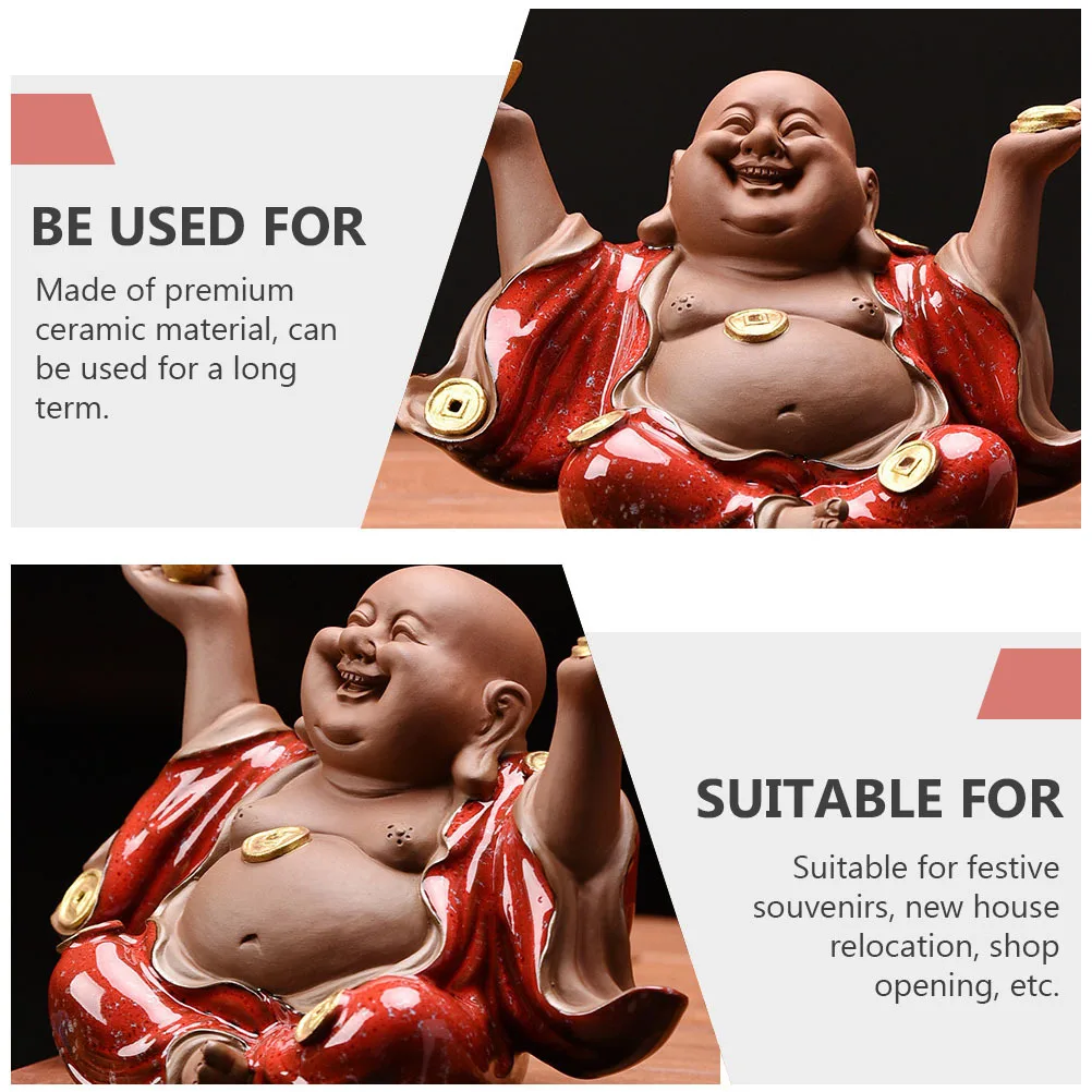 Креативный Будда Майтрейи, дзен-орнамент, керамический домашний декор, благоприятный, будущий мир, добро пожаловать, праздничные сувениры, новинка