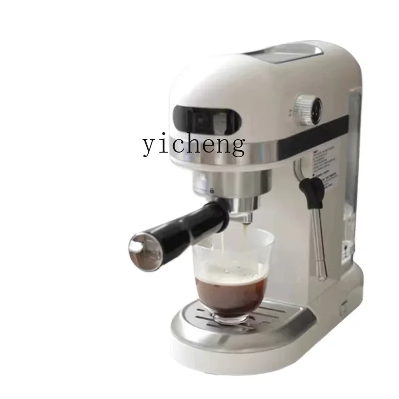 Tqh Coffee Machine Household Small White Wake up Full & Semi Automatic Espresso Commercial Freshly Ground Foam