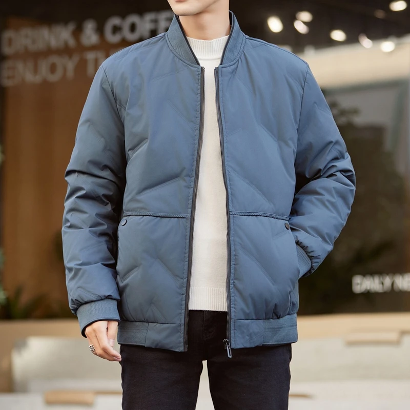 

Теплые куртки для рыбалки на открытом воздухе, легкая пуховая куртка с хлопковой подкладкой, стильная куртка с бейсбольным воротником для пары, модные уличные мужские пальто