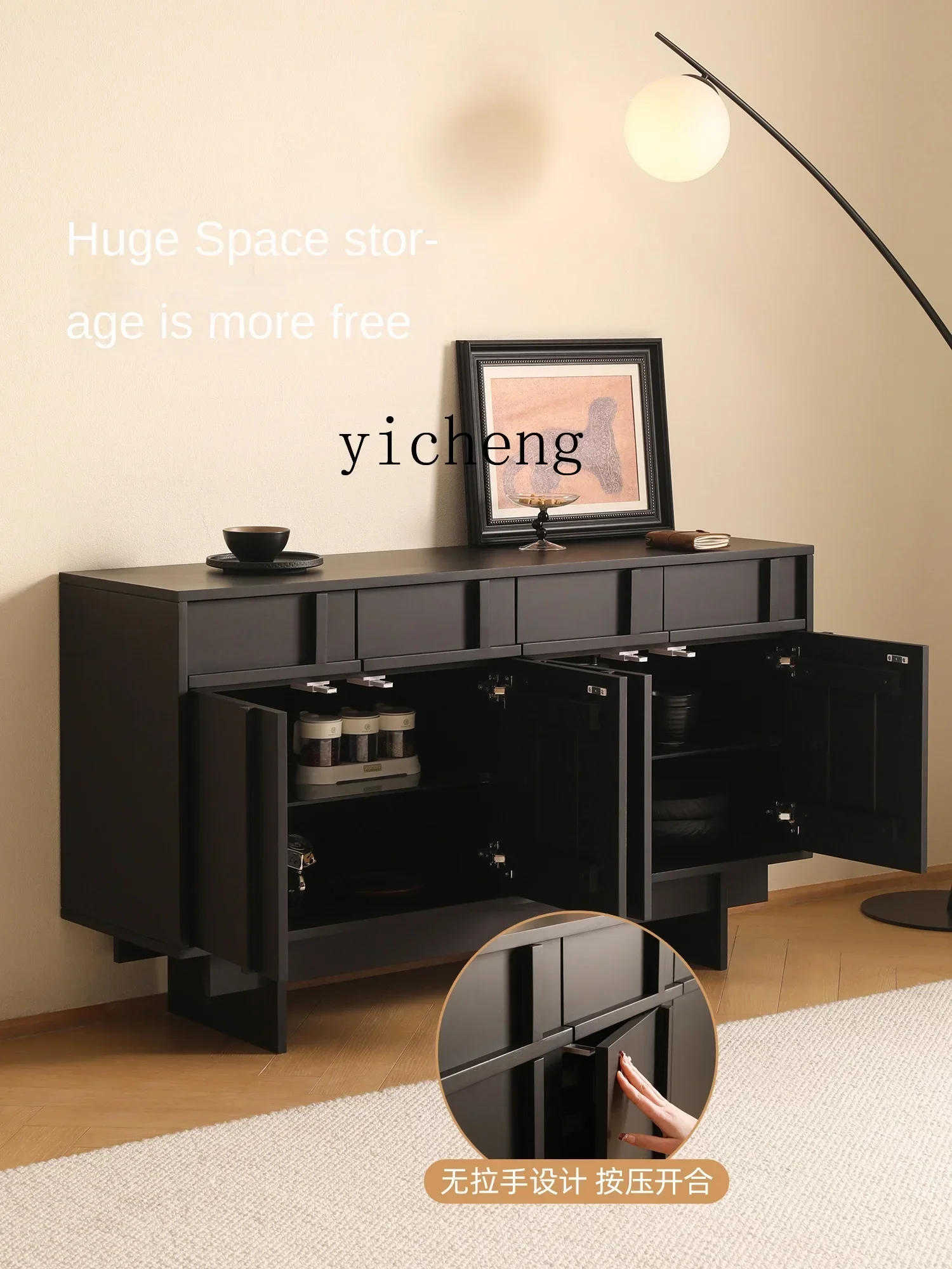 

Solid Wood Double-Door-Type Locker Household Storage Cabinet Wine Cabinet Bone Line Cabinet