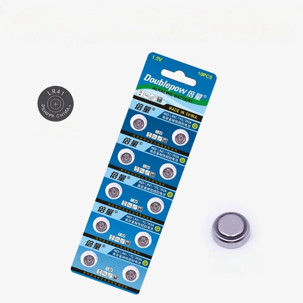 10-50pcs AG3 LR41 Battery 192 392 384 392A 1.5V Button Batteries Cell Alkaline for Keys Watch Pedometers Clock Calculators