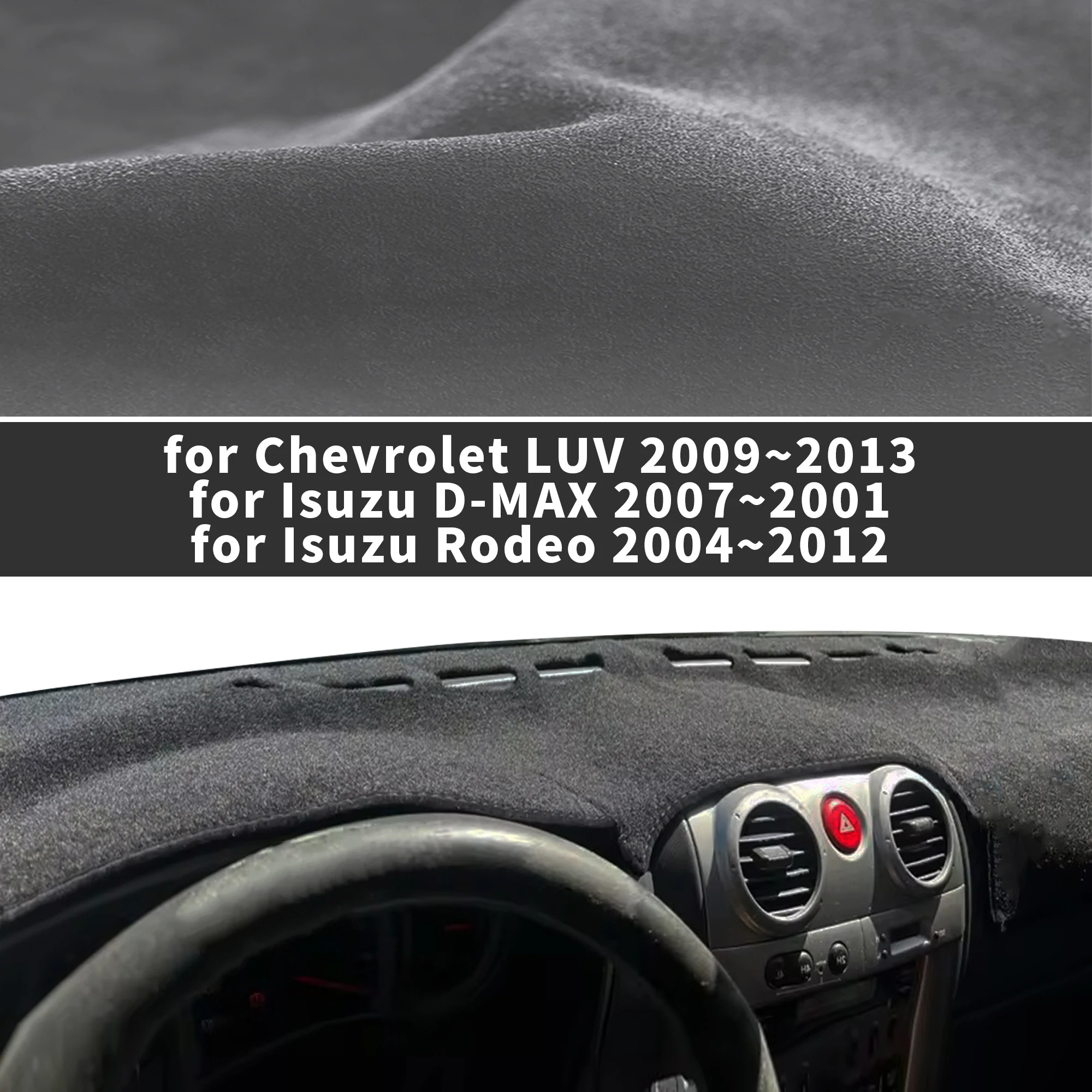for Chevrolet LUV D-MAX 2007-2013 for Isuzu Rodeo 2004-2012 DMAX fit Dashboard Cover Sun Shade Dash Mat Anti‑Reflection Dashmat
