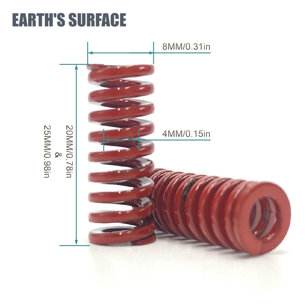ES-3D części drukarki 4/8/12 sztuk 8*20/8*25MM sprężyna poziomująca do drukarki 3D Creality Ender 3/V2/Pro/5/CR-10S PRO sprężyna gorącego łóżka