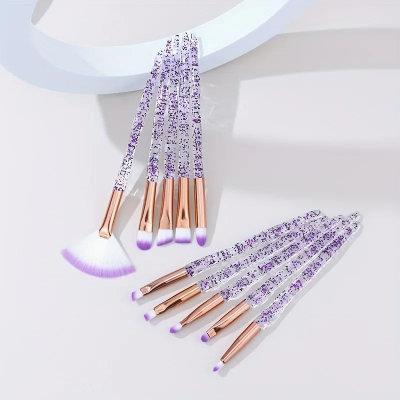 10 pièces/ensemble cristal spirale pinceau de maquillage poignée pinceau de maquillage Blush brosse ensemble de pinceaux de maquillage