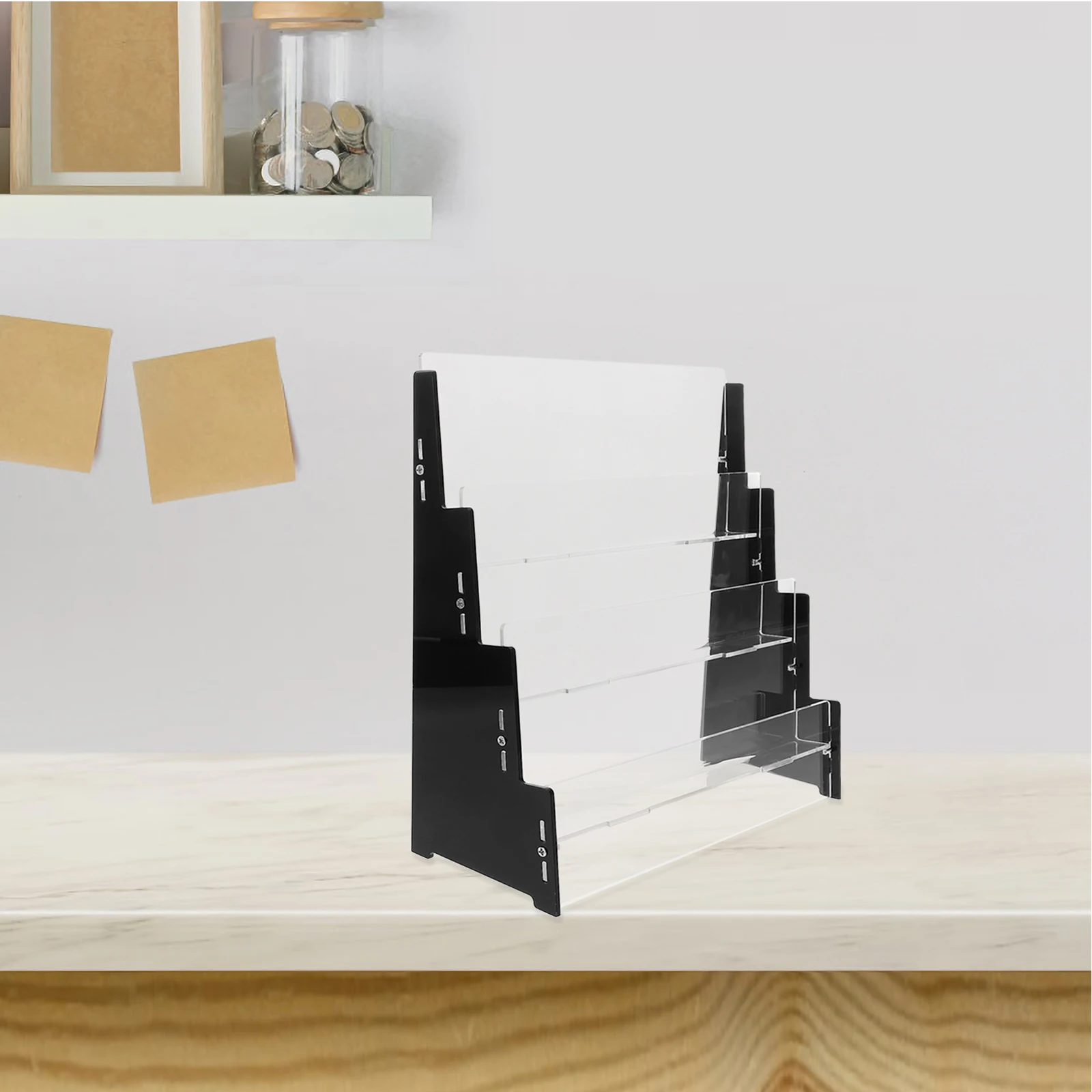 

Baseball Card Storage Box Acrylic Display Case for Desk Large Capacity High Transparency Multifunctional Design Pamphlet Holder