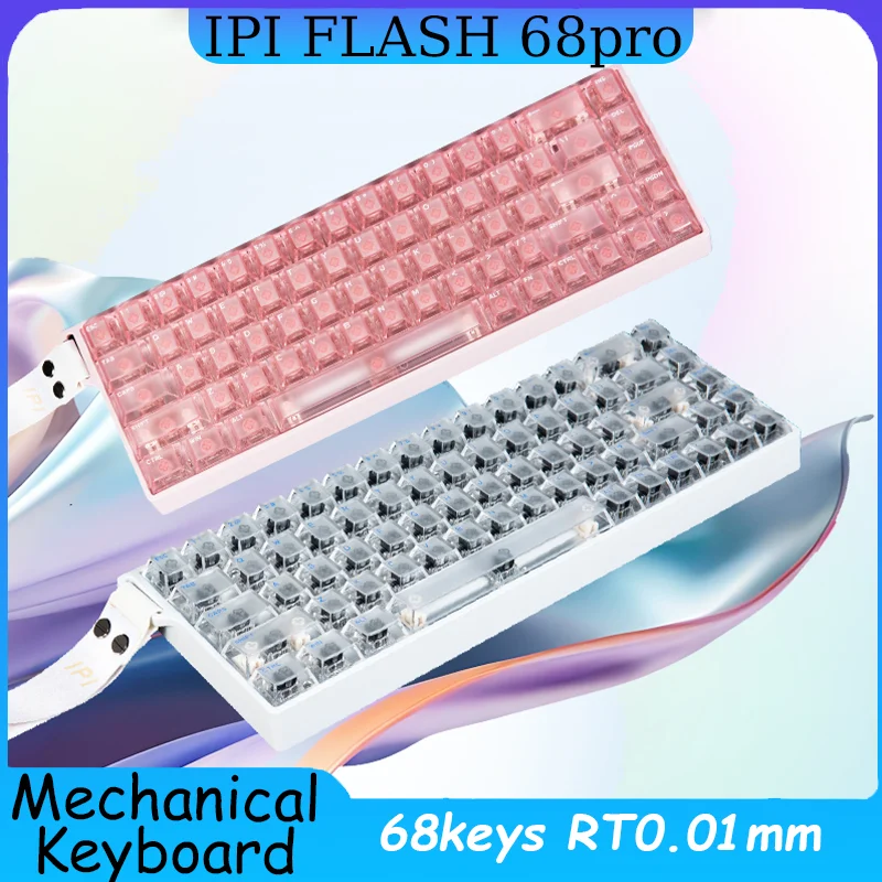 

IPI FLASH 68pro игровая механическая клавиатура проводной магнитный переключатель 68 клавиш 8k RT0.01 прецизионный HIFI ПК аксессуары для киберспорта подарки