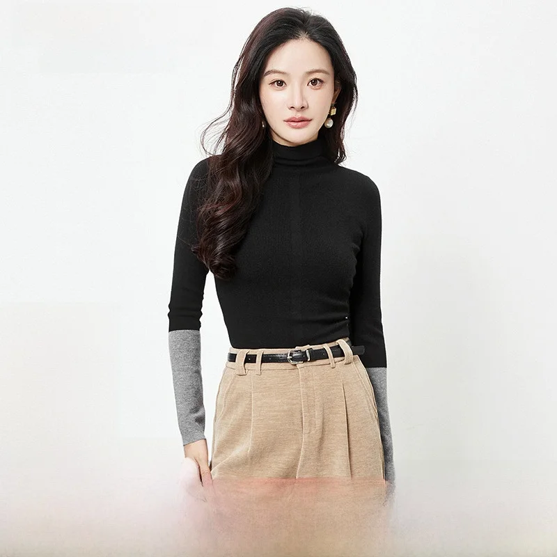 

9Mei Women's Long Sve Base Layer Sweater Color Blo Design Winter Faion Fitted Knitwear Comfortable Viscose Blend Crew ...