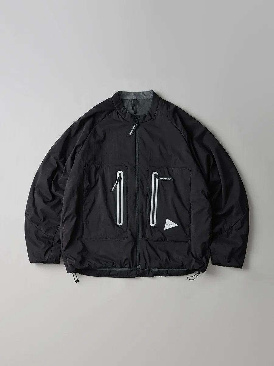 AndWan Alpha Air Collarless Jkt Lightweight Warm Outdoor Hiking Sports Commute Casual Cotton Jacket Unisex