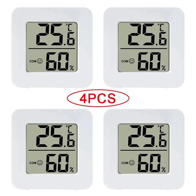 

4pcs Digital Thermometer Hygrometer Indoor Mini Temperature LCD Electronic Monitor Hygrometer Outdoor Room Baby Hygrometer Gw Pt