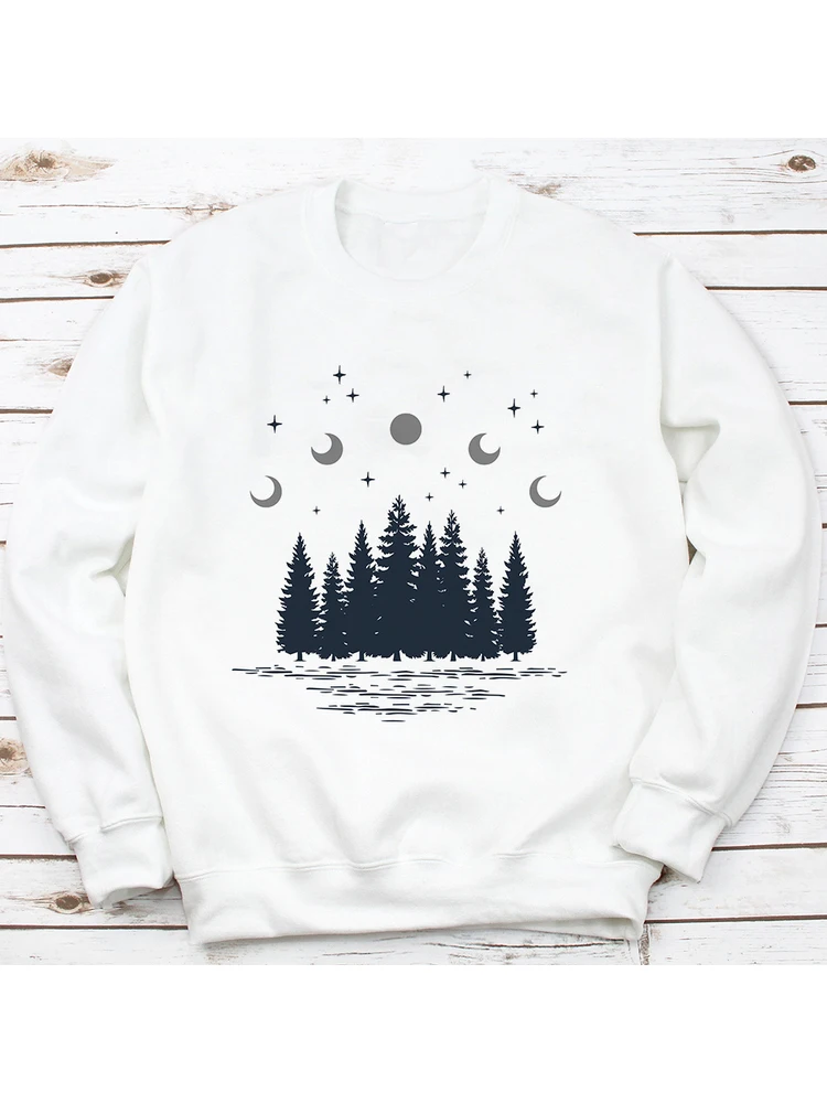 

Dark Forest Harajuku Print Pullover Thick Loose Women Hoodie Sweatshirt Female Casual Coat Womens Loose Streetwear Sweatshirts