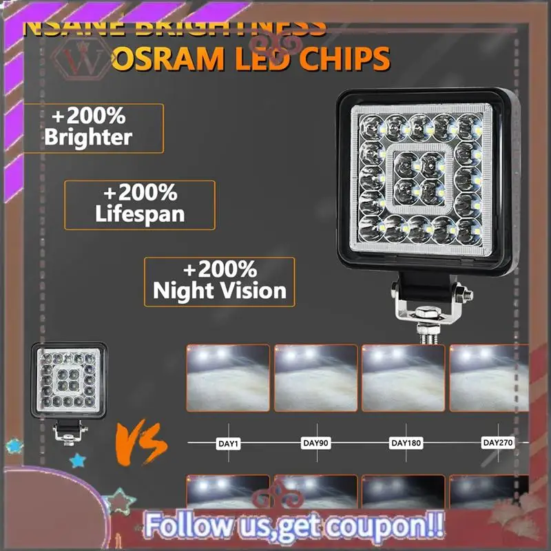 

A57E-4-дюймовые светодиодные кубические фонари, 160 Вт 16000 лм 9-30 В Светодиодные рабочие фары для тракторов Противотуманные фары ATV UTV RV Boat Cart Светодиодная панель Durabl