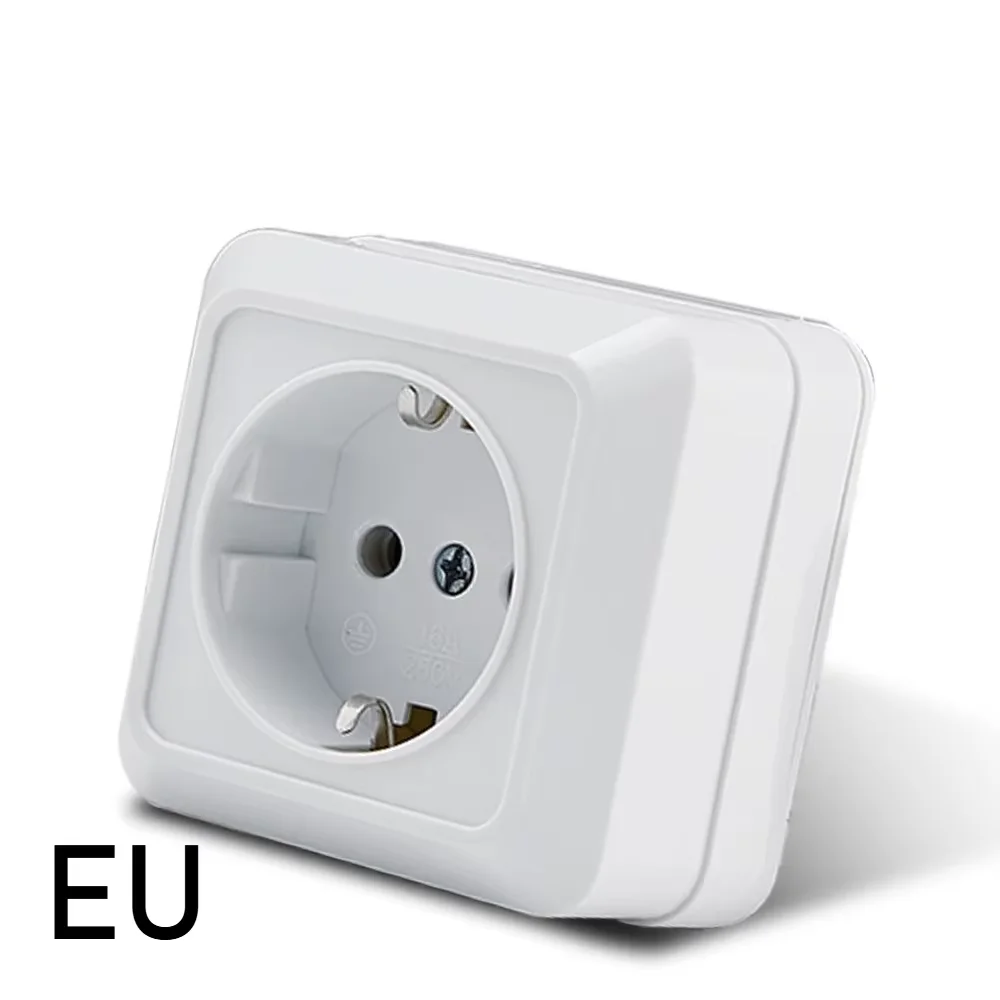 EU 플러그 어댑터 2핀에서 EU 2 라운드 핀 플러그 소켓 입력 AC 110V-250V 10A 여행용 플러그 변환기 전원 어댑터 220V