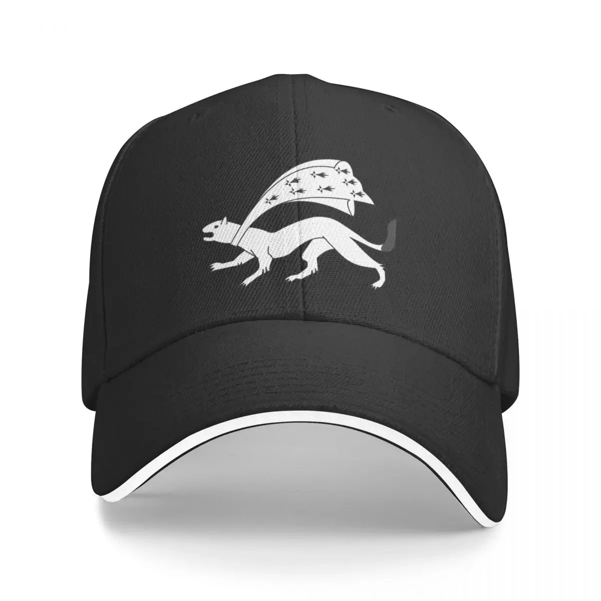 

Breton Hermine Bretagne Brittany flag Emblem symbol dark gray special 3 stickers set background HD Baseball Cap
