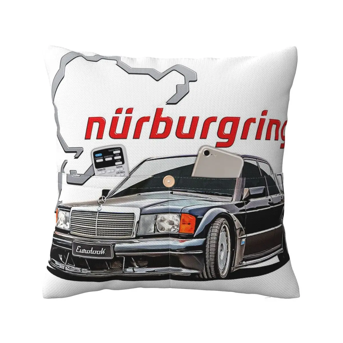Nurburgring E EVO II Track Day Square Linen Pillowcase Cushion Cover Polyester Decorative Bed Home Comfort Throw Pillow