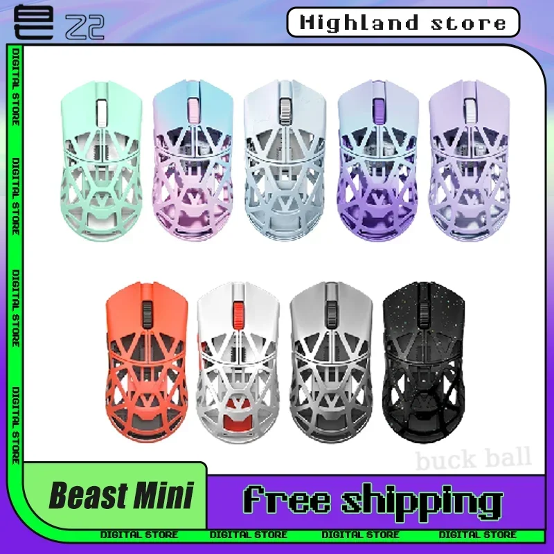 

Wlmouse BEAST X MINi Mouse 2Mode 2.4G Wireless Magnesium Alloy 34g Lightweight Type C 4k/8k PAW3395 Office Gaming Mice FPS Gift