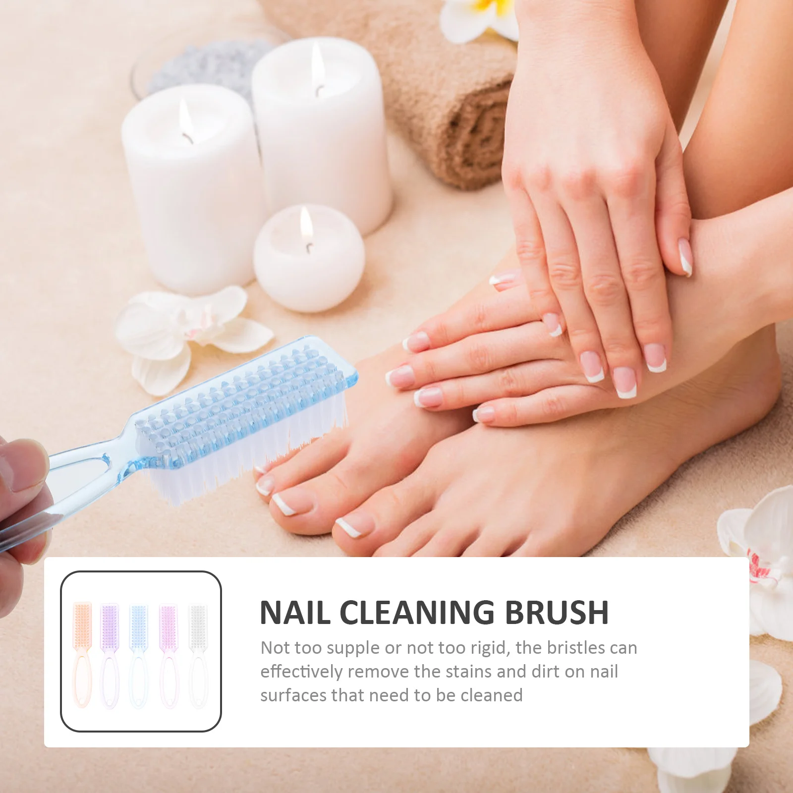 

15Pcs Fingernail Cleaning Brush Not Too Soft Or Rigid Ideal for Manicure Pedicure Home Nail Care Cleaning Accessory