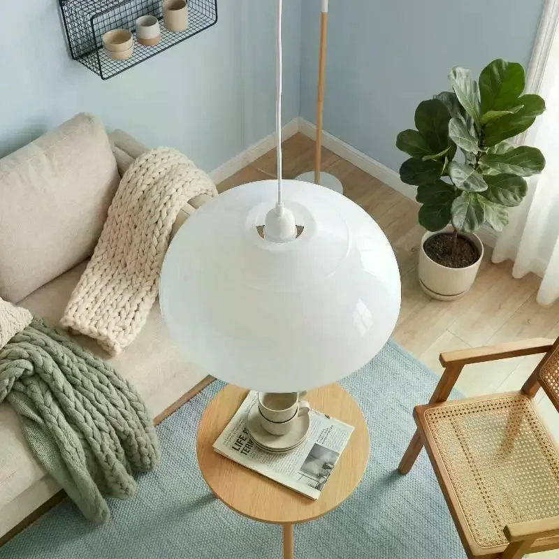 245MM Opening White PP Plastic Lamp Shades With Bowl Pattern For E27 Torchiere Lamp Cover Replacement Lighting Accessory