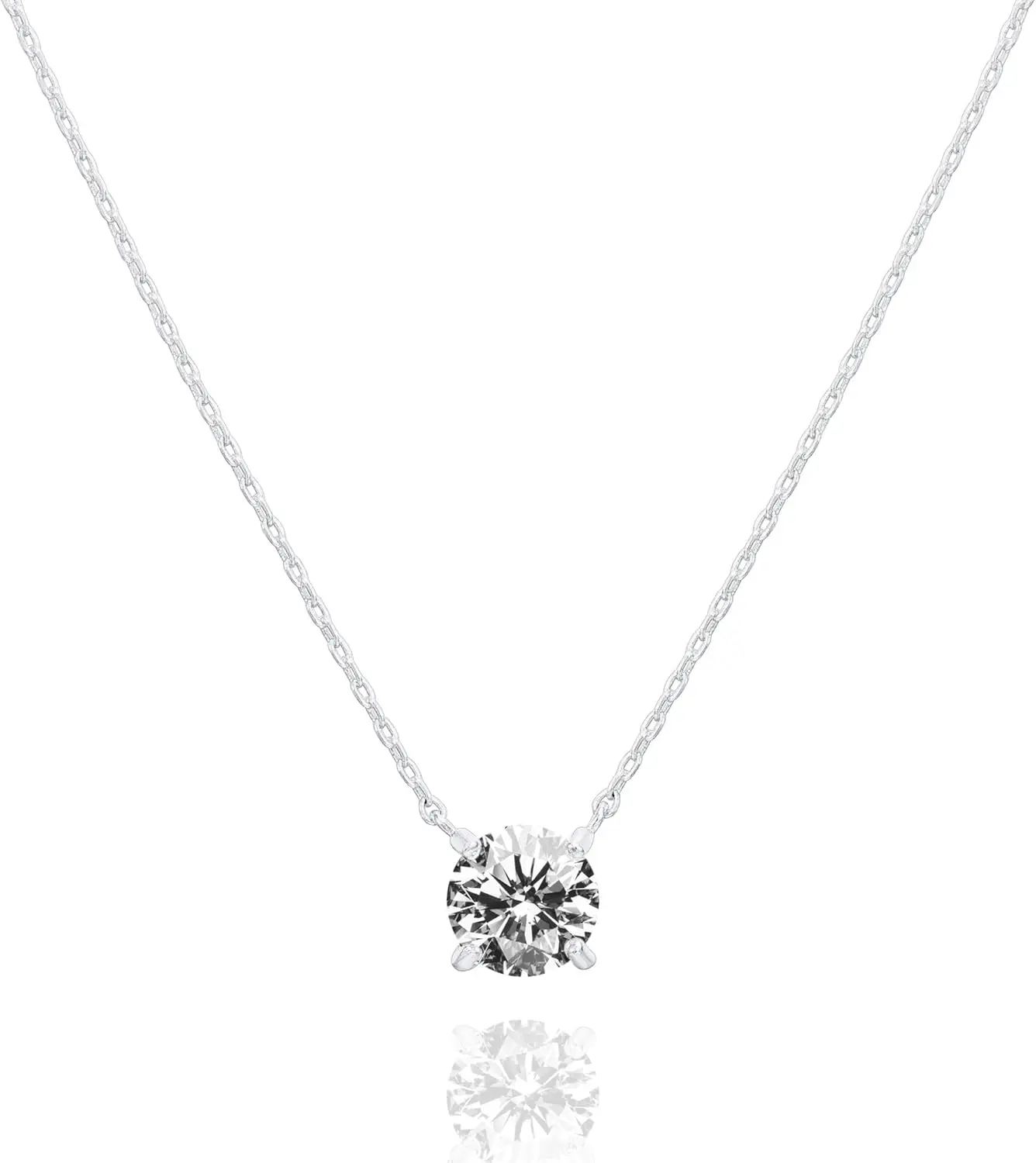 

Изящное колье-чокер Pavoi с кристаллами и позолотой 14K, 1,5 карата (7,3 мм), с кубическим цирконием | Золотые ожерелья для женщин