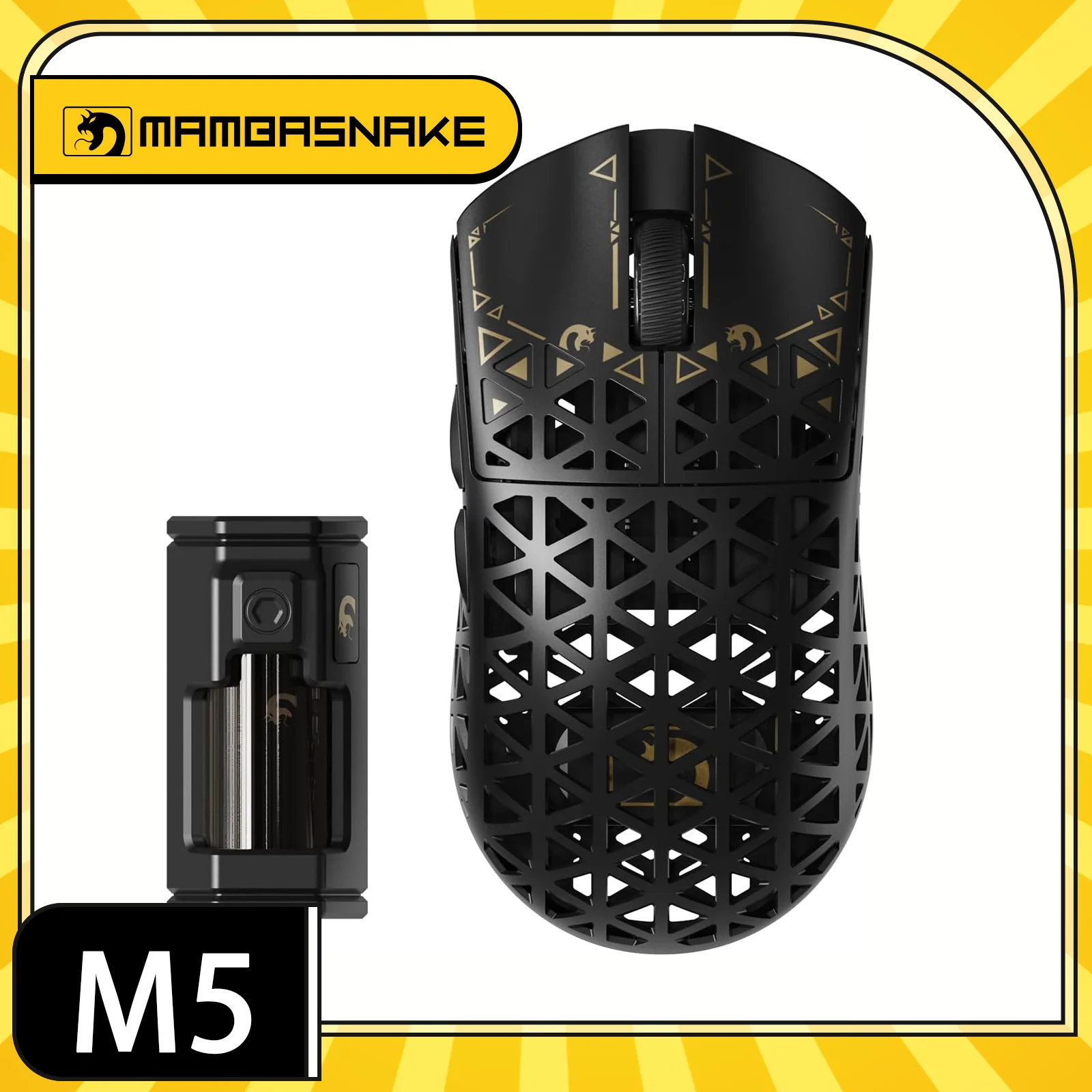 

MAMBASNAKE M5 Ultra Carbon Fiber 8000Hz Wireless Gaming Mouse, 39g Superlight, 42000DPI
