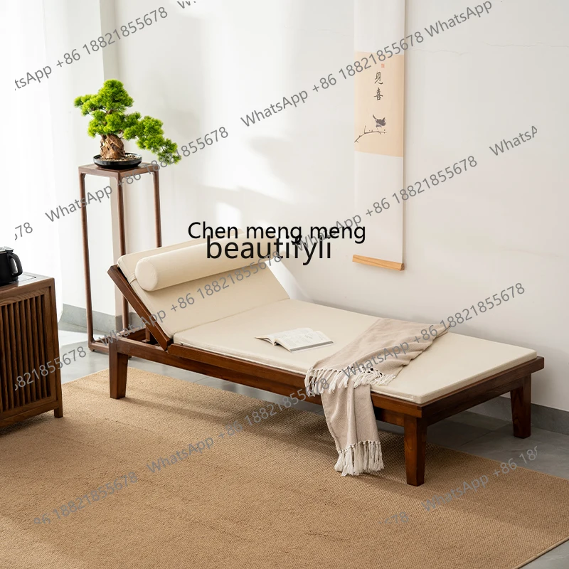 Sofa bed, recliner, Arhat couch, beauty couch, solid wood Chinese style, bedroom, living room